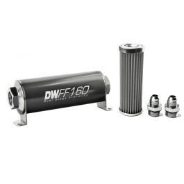 Kit de filtro de combustible en línea DeatschWerks -8AN 100 micras 160 mm