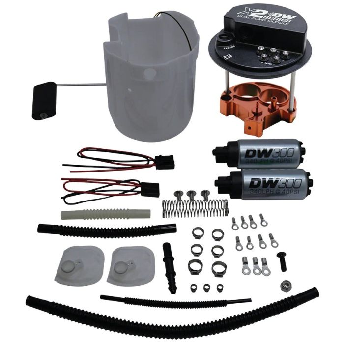 Módulo de bomba de combustible DeatschWerks Serie X2 con 2 DW300 para Camaro LS 3.7 V6/SS LS3 6.2 de 2010-2015.
