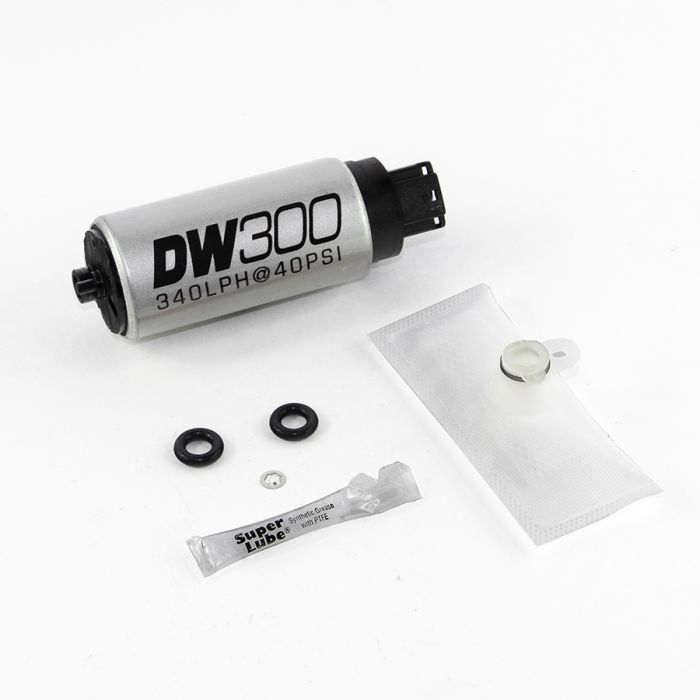 Bomba de combustible DeatschWerks DW300 de 340 l/h para Hyundai Genesis Coupe (2.0T y 3.8V6), Genesis (3.8V6, 4.6 y 5.0) 2009-14 y Kia Forte 2010-15.