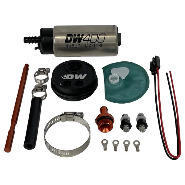 DeatschWerks Internal Pump Adapter with DW400 415 LPH Fuel Pump for 3.5L Surge Tank.