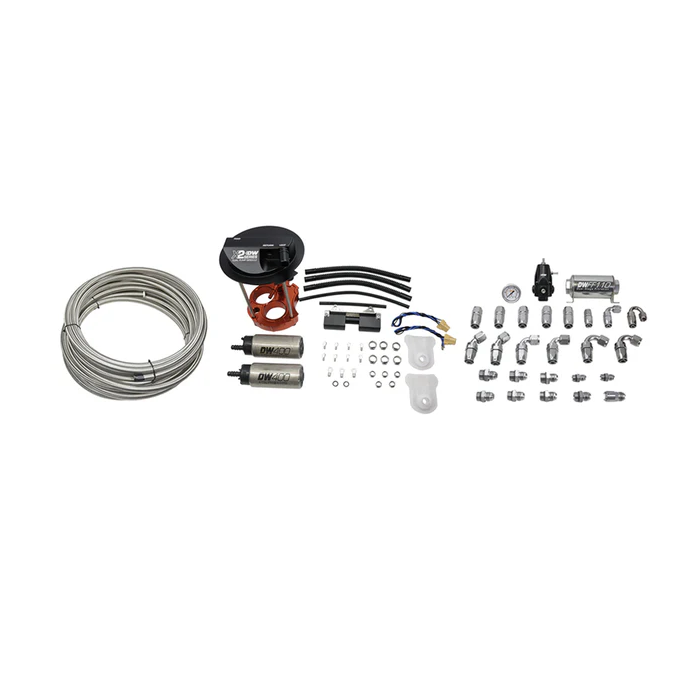 DeatschWerks X2 Series Fuel Pump Module with Dual DW400 Pumps and Return Line Kit.