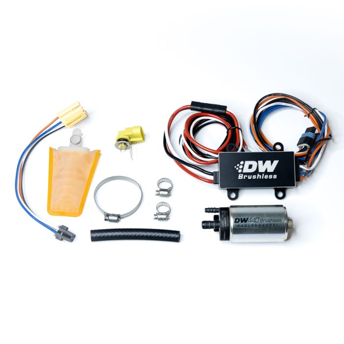 DeatschWerks 415 lph Fuel Pump with Controller for Mazda Miata MX-5 (1989-2005) and Subaru Impreza (1993-2007).