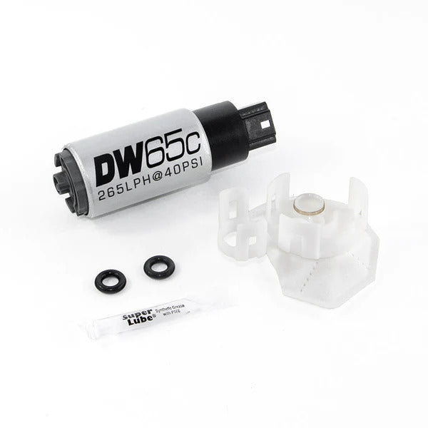 Bomba de combustible DeatschWerks DW65C 265 lph para EVO X 08-15 Mazdaspeed3 07-13 Mazdaspeed6 06-07 Honda Civic 12-16 Honda Accord 13-17 Tundra 4.0L V6 07-14 4.L V8 07-10 4.6L V8 08-17 5.7L V8 07-17 Wrangler 2007-17