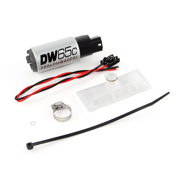Bomba de combustible compacta DeatschWerks DW65C 265 lph con kit de instalación para BMW