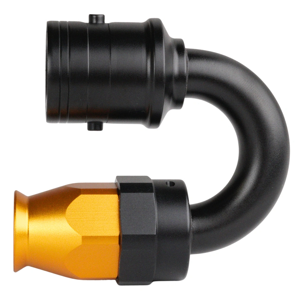 Extremo de manguera desconexión rápida PTFE AN6 180°