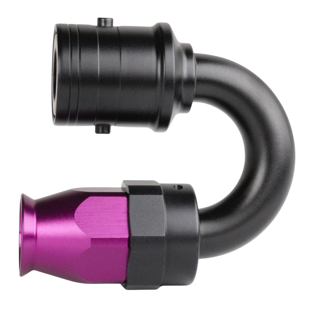 Extremo de manguera desconexión rápida PTFE AN6 180°