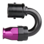 Extremo de manguera desconexión rápida PTFE AN8 180°
