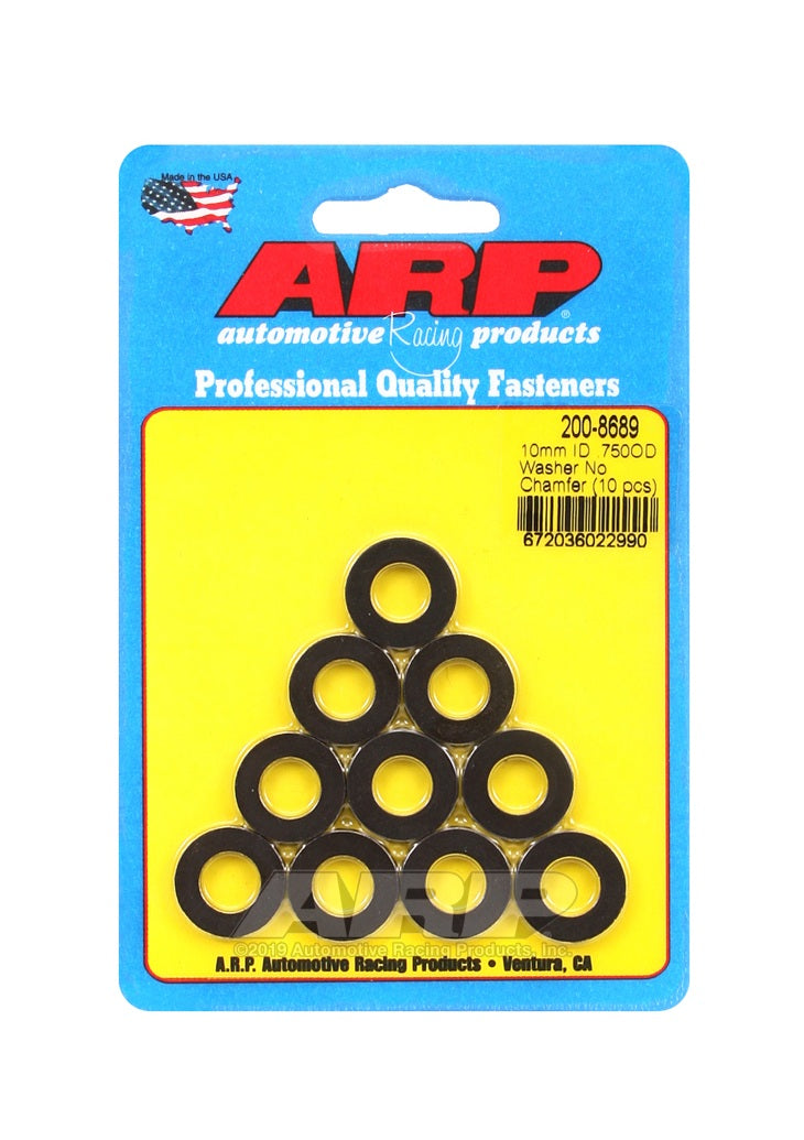 Arandelas negras achaflanadas ARP M10 DI 3/4" DE