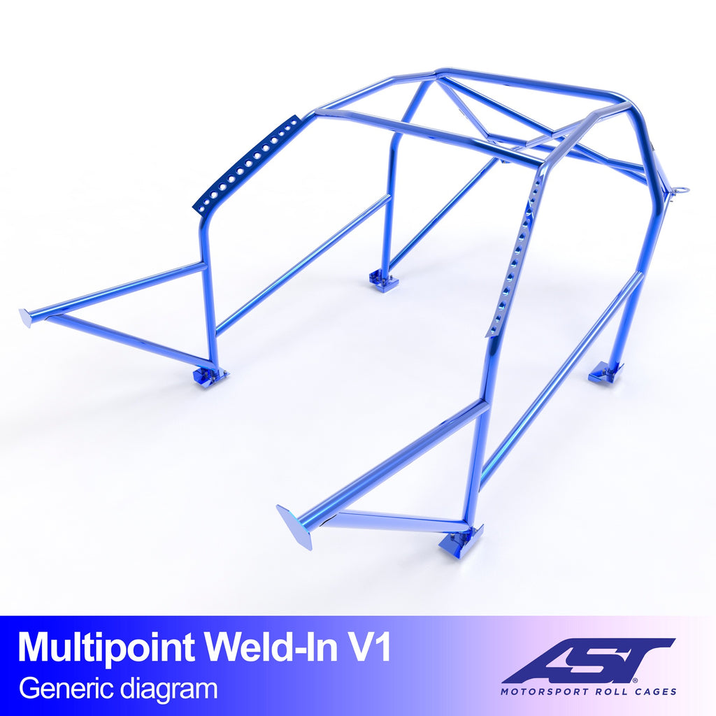 Arco de seguridad Audi A3 / S3 (8L) Hatchback 3 puertas Quattro Multipoint Weld In V1