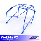 Arco de seguridad Audi A4 / S4 (B5) Sedán 4 puertas FWD Weld In V2
