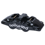 Pinza de freno radial universal Wilwood 120-14441 Aero4-DS de 4 pistones, color negro.