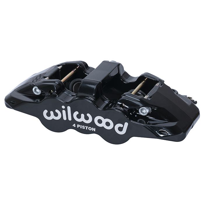 Pinza de freno radial universal Wilwood 120-14441 Aero4-DS de 4 pistones, color negro.
