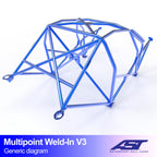 Arco de seguridad Honda Civic Coupé (EJ8/EM1) Coupé 2 puertas Multipoint Weld In V3