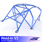 Arco de seguridad Honda Civic Coupé (EJ8/EM1) Coupé 2 puertas Weld In V3