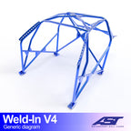 Arco de seguridad Honda Civic Coupé (EJ8/EM1) Coupé 2 puertas Weld In V4
