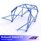 Arco de seguridad Hyundai Getz Hatchback 3 puertas Multipoint Weld In V3