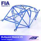 Arco de seguridad Mitsubishi Lancer EVO II Sedán 4 puertas Multipoint Weld In V5