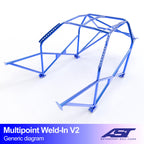 Arco de seguridad Peugeot 207 (Phase 1/2) Hatchback 3 puertas Multipoint Weld In V2