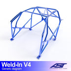 Arco de seguridad Peugeot 308 II Hatchback 5 puertas Weld In V4