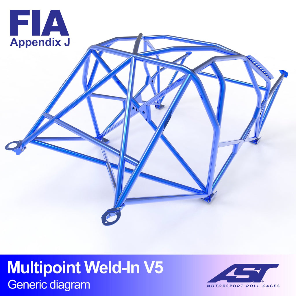 Arco de seguridad Porsche 993 Coupé 2 puertas RWD Multipoint Weld In V5