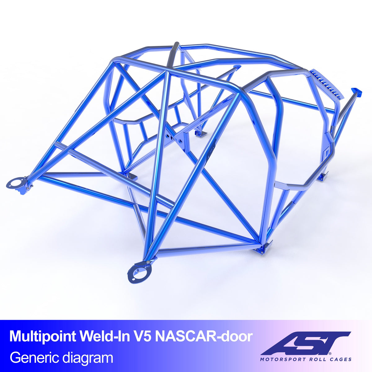 Arco de seguridad Subaru BRZ (ZD8) Coupé 2 puertas Multipoint Weld In V5 con puertas NASCAR para drift
