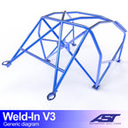 Arco de seguridad Suzuki Swift (ZC32S) Hatchback 3 puertas Weld In V3