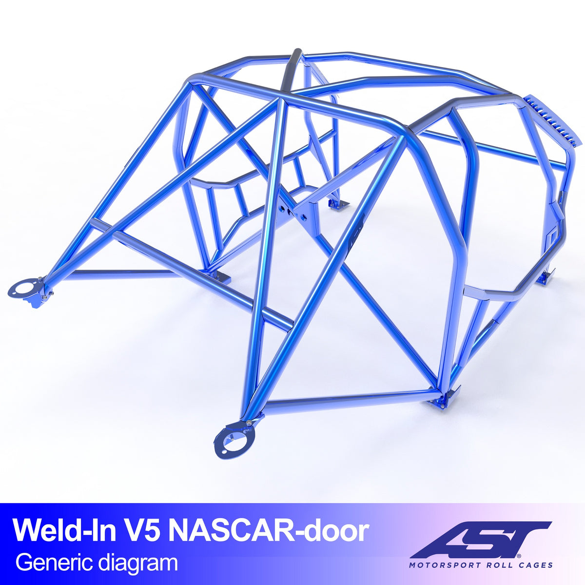 Arco de seguridad Toyota Supra (Mk4) Coupé 3 puertas Weld In V5 con puertas NASCAR para drift