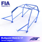 Arco de seguridad Toyota Yaris (XP10) Hatchback 3 puertas Multipoint Weld In V1