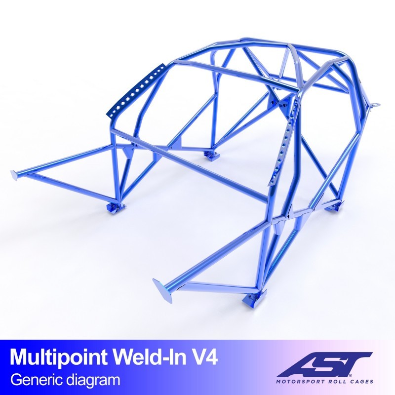 Arco de seguridad Volkswagen Golf (Mk6) Hatchback 5 puertas FWD Multipoint Weld In V4