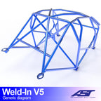 Arco de seguridad Volkswagen Golf (Mk7) Hatchback 5 puertas FWD Weld In V5