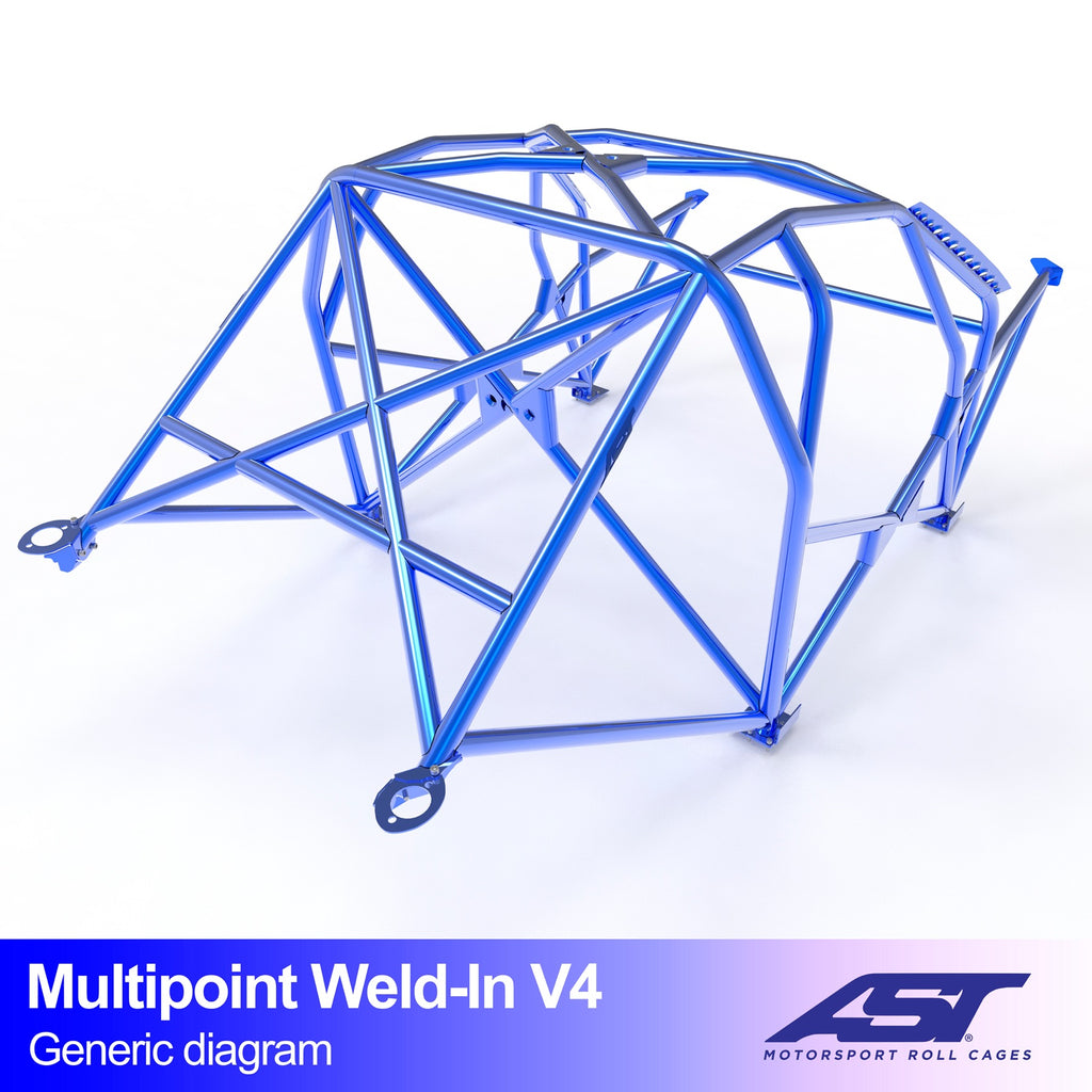 Arco de seguridad Volkswagen Golf (Mk4) Hatchback 5 puertas 4Motion Multipoint Weld In V4