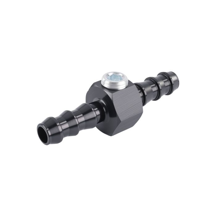 Conector recto de púas para manguera de 5/16” con puerto NPT de 1/8”.