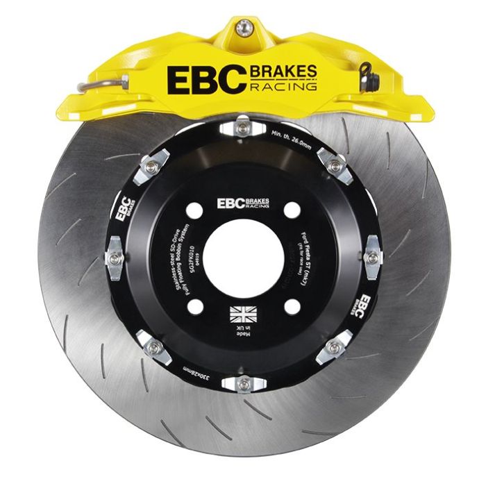Kit de frenos de alto rendimiento BBK005YEL-1 de EBC Brakes para Audi A3 8V, Seat Leon 5F, Skoda Octavia 5E y Volkswagen Golf Mk7.