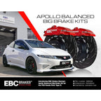 Kit de frenos de alto rendimiento BBK028RED-1 de EBC Brakes para Honda Civic FN2 Type-R de 8.ª generación