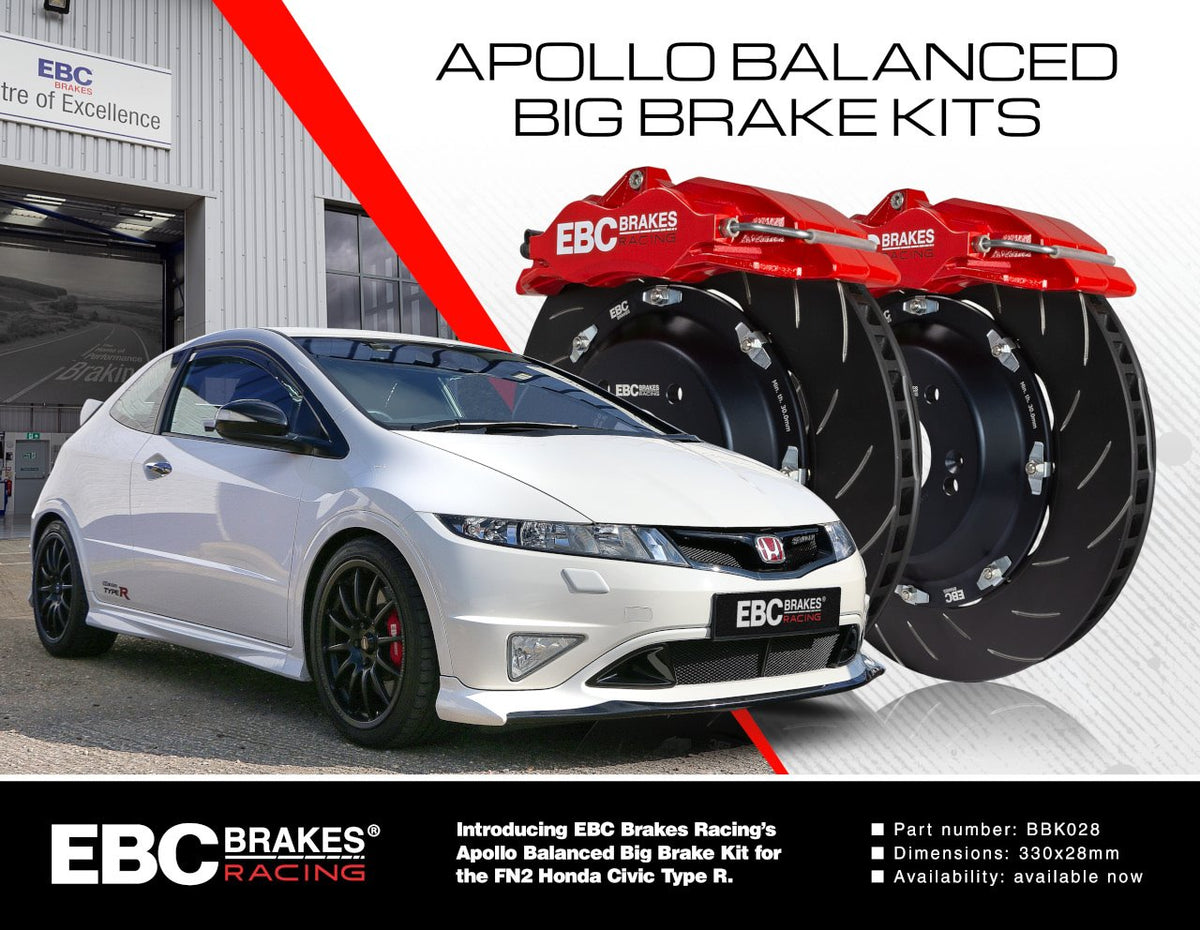 BBK028YEL-1 Big brake kit EBC Brakes para Honda Civic 8ª generación FN2 Type-R