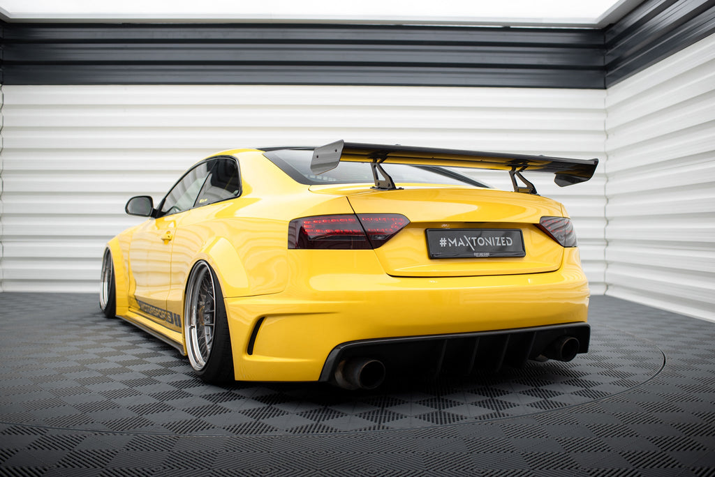 Alerón de carbono con soportes cuello de cisne para Audi A5 Coupe 8T