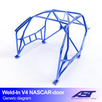 Arco de seguridad BMW Serie 1 (E81) Hatchback 3 puertas Weld In V4 con puertas NASCAR para drift