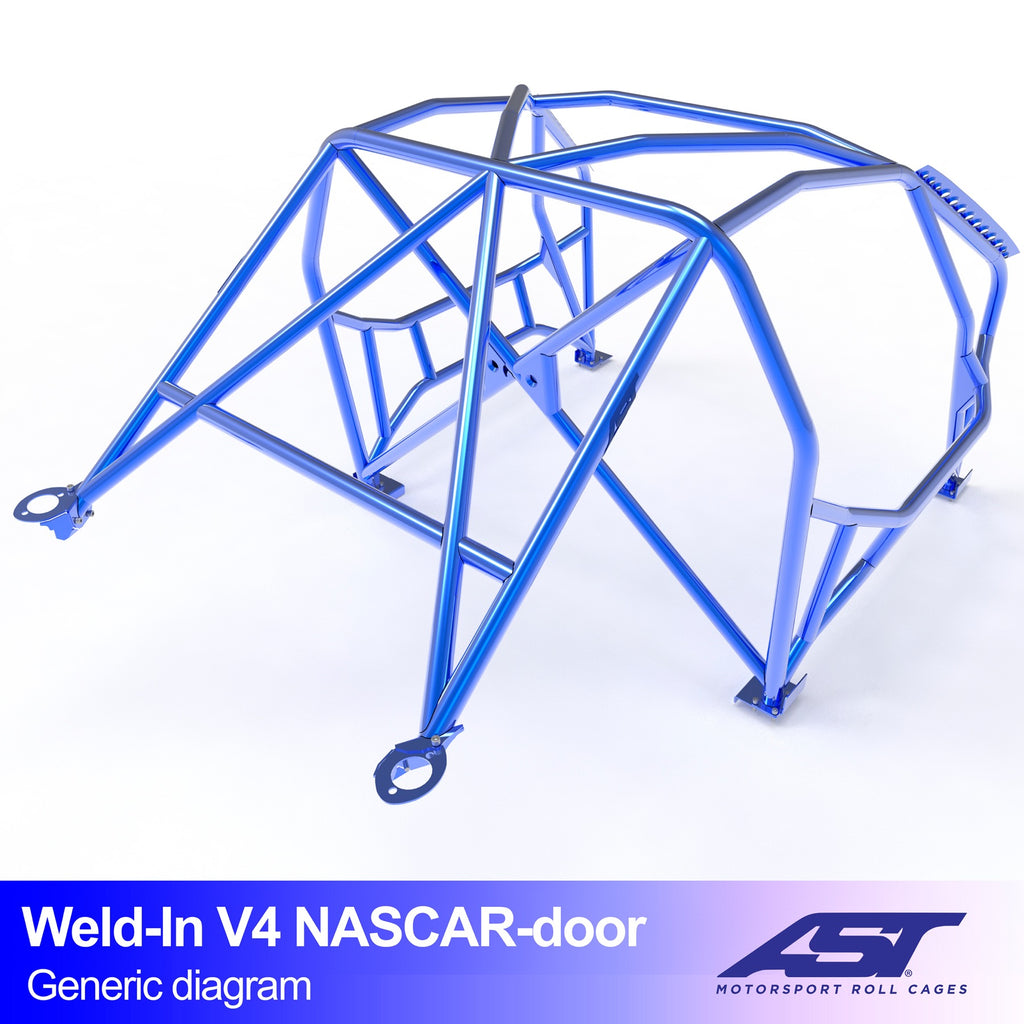 Arco de seguridad BMW Serie 1 (E81) Hatchback 3 puertas Weld In V4 con puertas NASCAR para drift