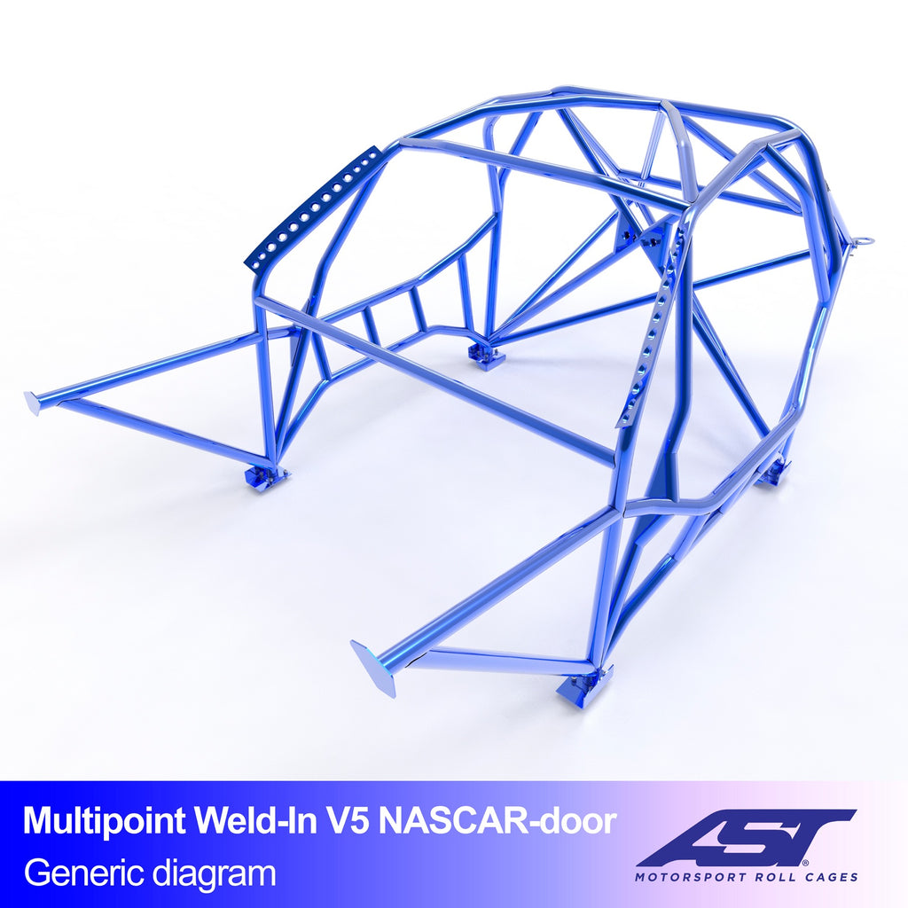 Arco de seguridad BMW Serie 1 (E87) Hatchback 5 puertas Multipoint Weld In V5 con puertas NASCAR para drift