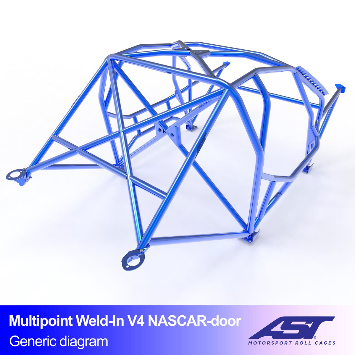 Arco de seguridad BMW Serie 3 (E30) Coupé 2 puertas RWD Multipoint Weld In V4 con puertas NASCAR para drift