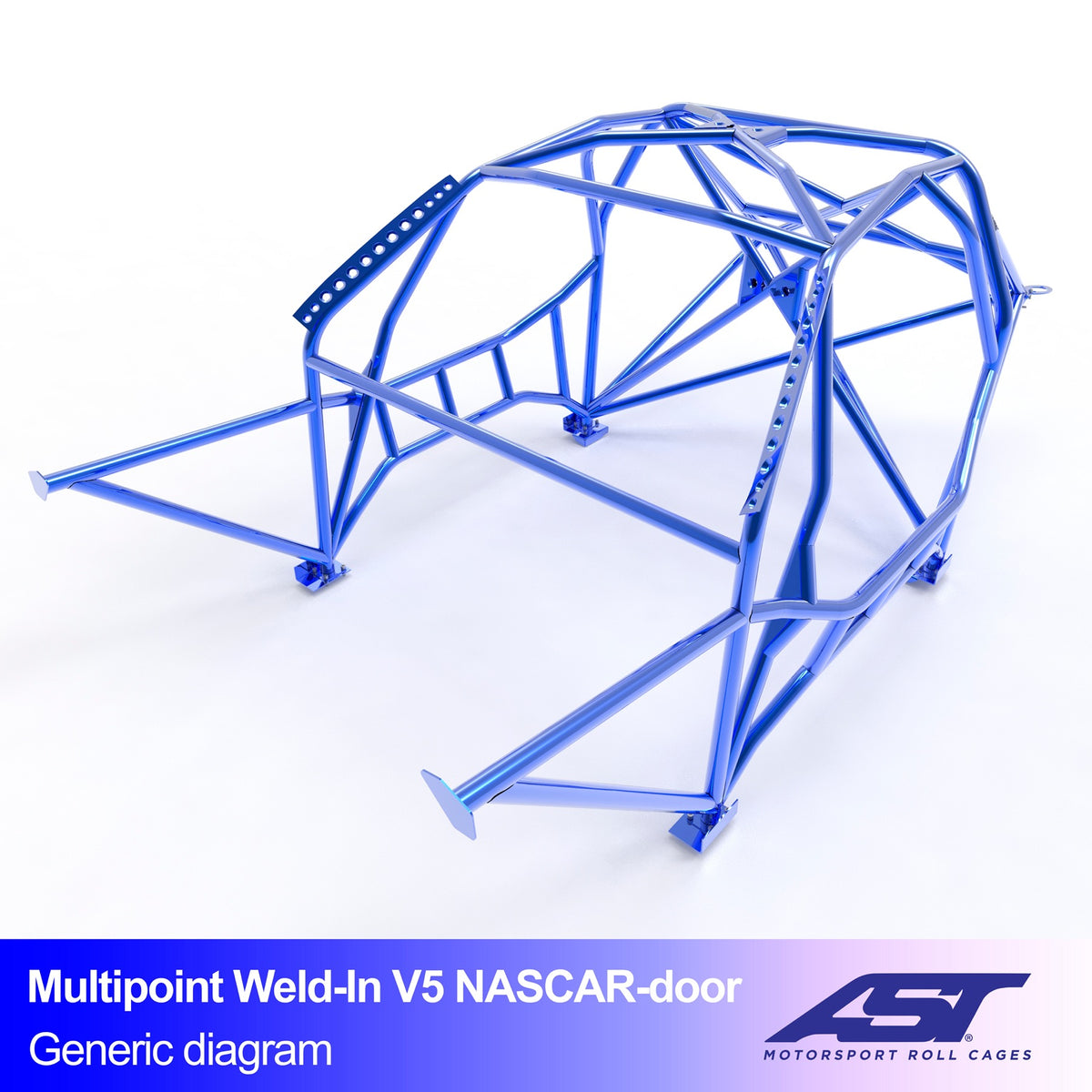 Arco de seguridad BMW Serie 3 (E30) Sedán 4 puertas RWD Multipoint Weld In V5 con puertas NASCAR para drift