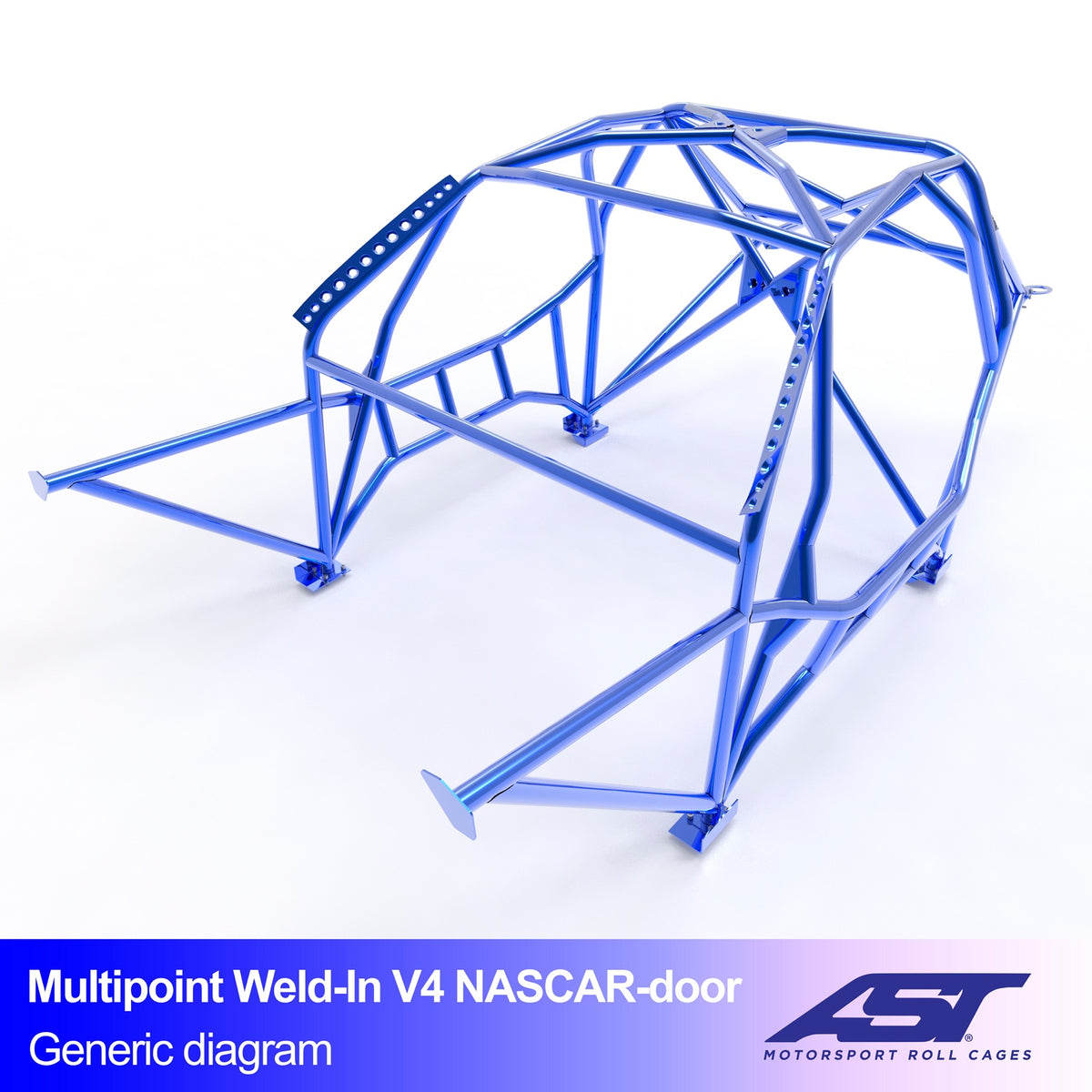 Arco de seguridad BMW Serie 3 (E30) Touring 5 puertas RWD Multipoint Weld In V4 con puertas NASCAR para drift
