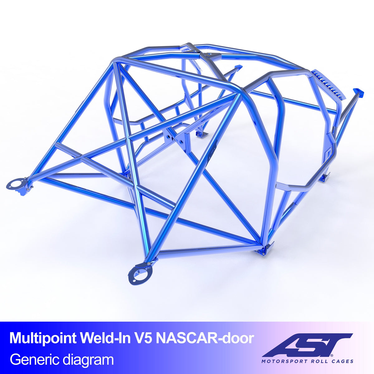 Arco de seguridad BMW Serie 5 (E34) Sedán 4 puertas Multipoint Weld In V5 con puertas NASCAR para drift