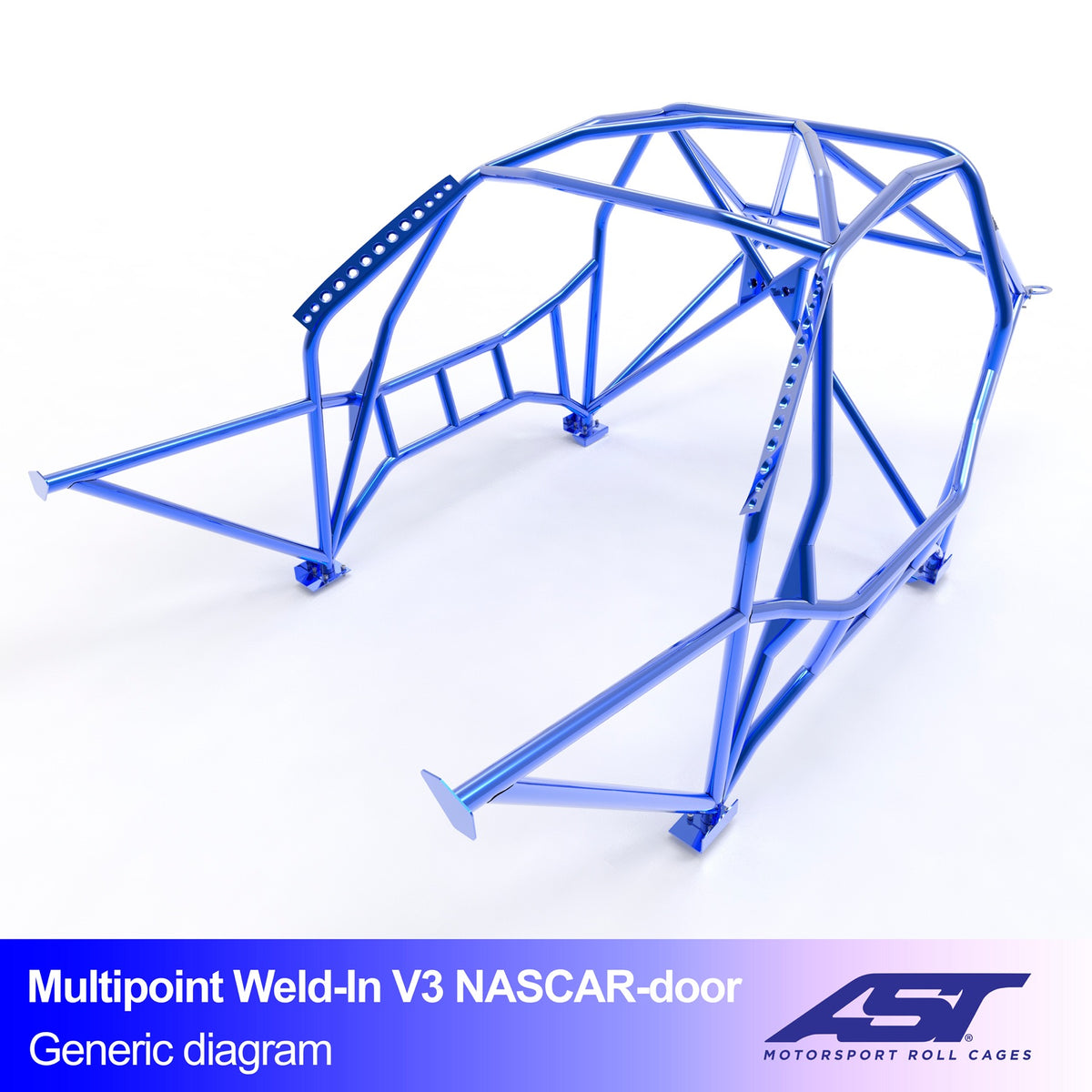 Arco de seguridad BMW Serie 3 (E36) Coupé 2 puertas Multipoint Weld In V3 con puertas NASCAR para drift