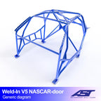 Arco de seguridad BMW Serie 3 (E46) Compact 3 puertas Weld In V5 con puertas NASCAR para drift