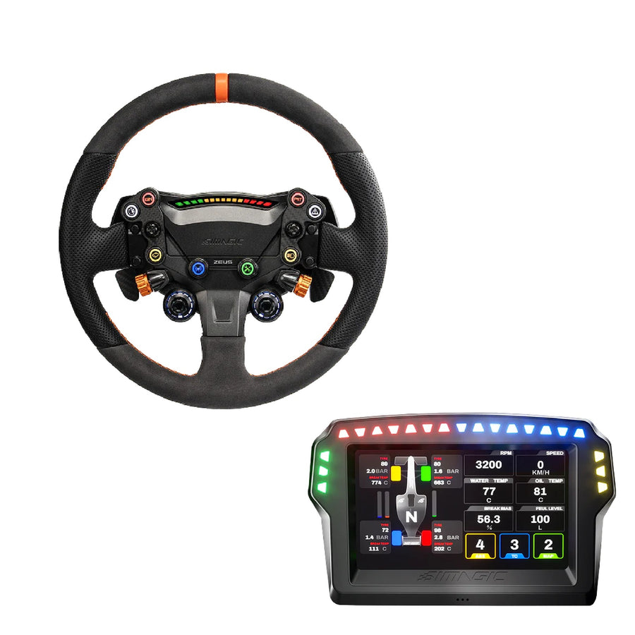 Pack Simagic ZEUS Sport 320 mm + pantalla de telemetría MagicDash 4 Simracing