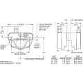 Pinza de freno universal para kart Wilwood 120-5498 de aluminio mecanizado, 2 pistones