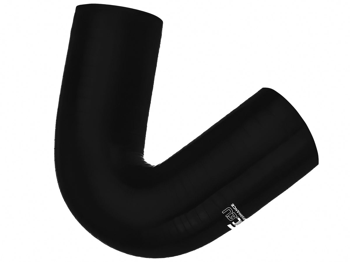 Codo de silicona 135° 48 mm negro