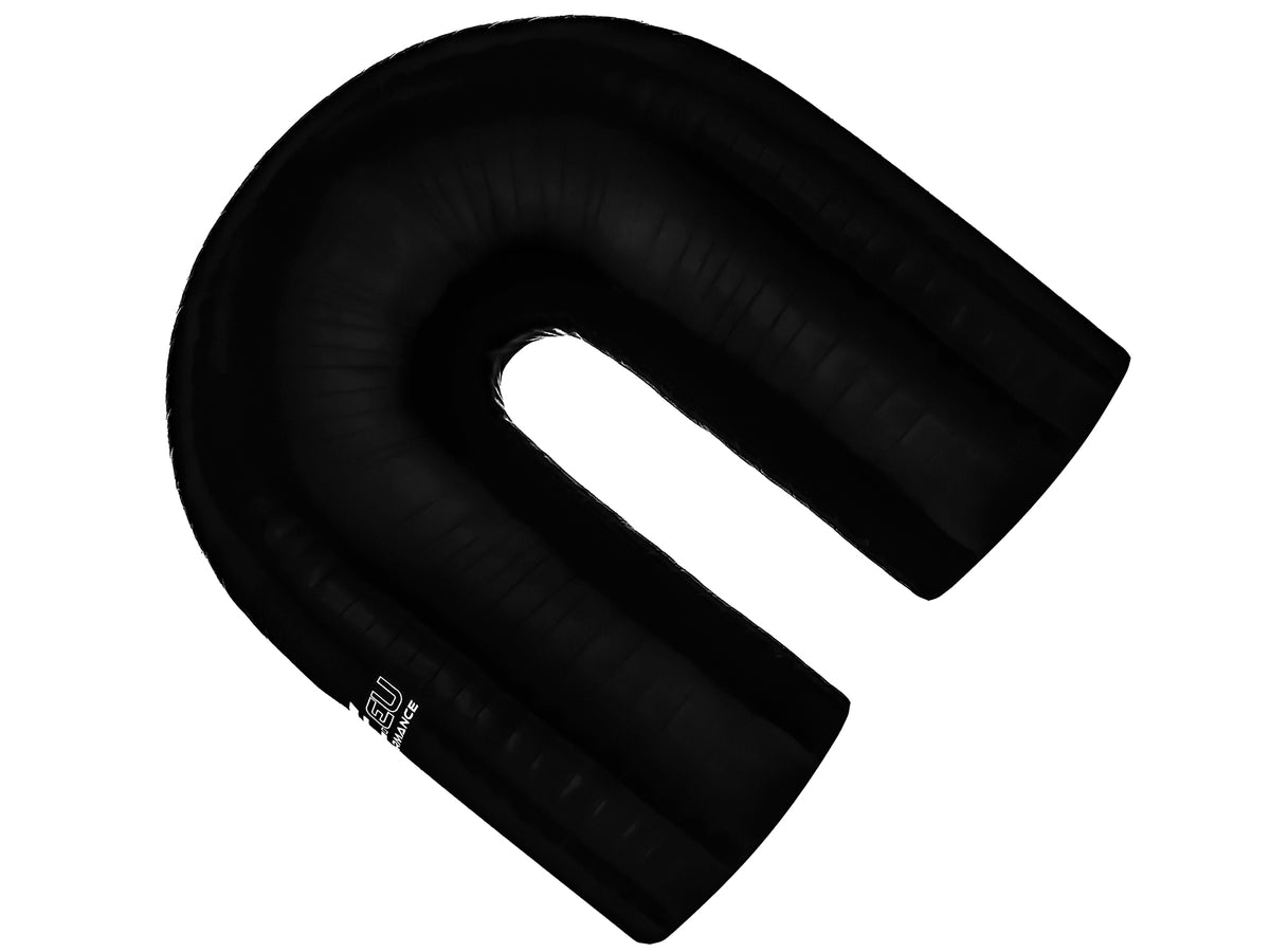 Codo de silicona 180° 41 mm negro