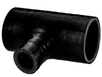 Pieza en T 76/25 mm negra